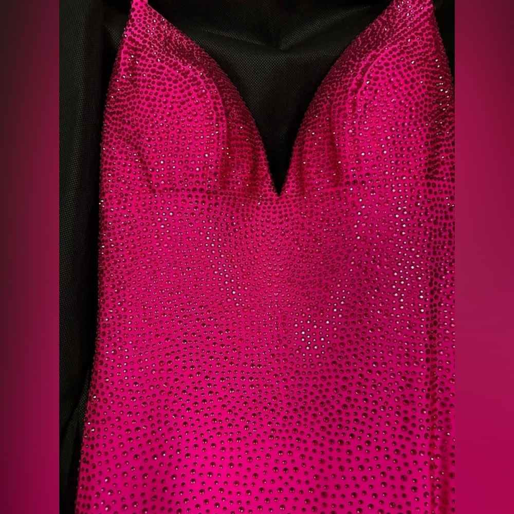 Sherri Hill Pageant Prom Pink Rhinestone dress 00
